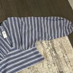 Banana Republic  blue and white cropped blouse Photo 4