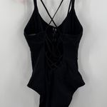 Skinny Dippers Swimsuit Size Large NEW Jelly Beans Suga Babe Lace Up Black NWOT Photo 6