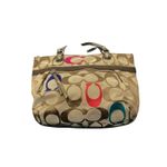 Coach Y2K  21188 Signature C Poppy Khaki Multicolor Logo Canvas Leather Trim Bag Photo 4