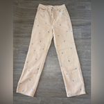 PacSun Light Tan Corduroy Pants with Blue Accents Photo 0