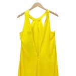 Meghan LA NWT  Aphrodite Maxi Dress Size Medium Yellow Halter Ruffle Slit Gown Photo 9