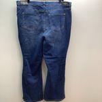 Nanette Lepore Size 20W Dark Blue Flare Women's Jeans W/Floral Embroidery. New Photo 4