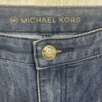 Michael Kors  Jeans Womens 12 Dark Blue Slim Fit Mid Rise Denim MK Logo Photo 3