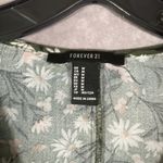 Forever 21  | Hunter Green Floral Long Sleeve V-Neck Romper | Medium Photo 5