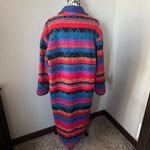 Pioneer Wear Vintage Trench Coat Jacket Aztec Long Wool Colorful Boho Large Red Photo 7