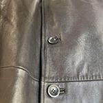 Mixit Leather Jacket Womens PS Black Buttons Pockets Long Sleeve Notch Lapel Photo 3