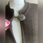 Coldwater Creek  metallic brown cardigan one button cape XL Photo 6