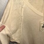 easel  Tan Relaxed Ribbed Hoodie Photo 4