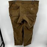 Carhartt Rugged Flex Original Fit Crawford Pants Straight Canvas Khaki Tan 16T Photo 6