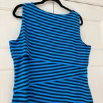 J. McLaughlin Nicola Blue Stripe Dress Size XL Tank Dress Tiered Catalina Cloth Photo 10
