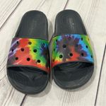 Crocs Sandals Classic Rainbow Tie Dye Slip On Slides Women Sz 9 : Youth/Men 7 Photo 1