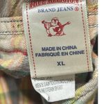 True Religion  Men's Pearl Snap Shirt Flannel Cotton Orange Tan XL Extra Large ST Photo 5