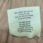 Aritzia Babaton Women's Brown Tan Linen Skinny Mid Rise Crop Trousers Pants XXS Photo 4