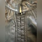  100% Leather Black Moto Jacket hook closure Hinge Size 1 Photo 5