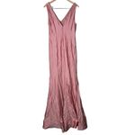 Cynthia & Sahar Shirred Shoulder Stretch Satin Mermaid Dress L CS100 NWT Pink Size L Photo 1