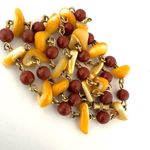 Yellow abalone and orange/brown beaded choker necklace Photo 8