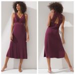 Soma Cool Nights Lace Trim Jersey Knit Midi Gown Slip Dress Size XL Cozy Luxury Photo 1