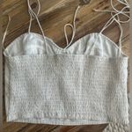 Cleobella  Corset White Multi Striped Crop Top Photo 2