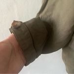 ZARA Ruffle Military Green Cardigan Size M Photo 2