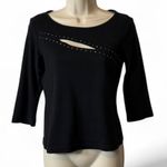 MKM Designs Vintage Black Rhinestone Embellished Top Photo 0