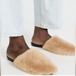 Jenni Kayne  Tan Shearling Mules, NIP, Size 37 Photo 0