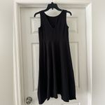 Eileen Fisher  Black Sleeveless V Back Dress Photo 2