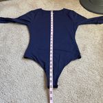 Pumiey. Navy Long Sleeve Bodysuit. Size Medium Photo 6