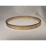Vintage gold toned ridged quiet luxury thin bracelet Photo 2