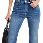 frame denim FRAME Le High Flare High-rise Flared Jeans Sz 24X34 Crossings Stretch Med Wash Photo 1