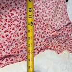 The Nine by Hatch Pink Floral Maternity Shirt Medium Short Sleeve Photo 4