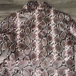 AQUA  Snake Print Faux-Leather Trench Coat Photo 6