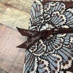 Vera Bradley | Brown Blue Retired Slate Blooms Pattern Crossbody Purse Photo 2