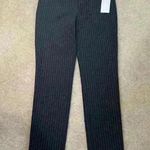 Donna Degnan NWT Women’s Size 2 Black W/ Gray Pin Stripped Straight Leg Slacks Photo 3