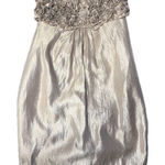 Alexia Admor  Strapless Ruffled Embellished Cocktail Dress Champagne M Photo 0