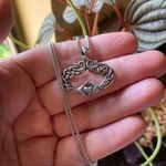 Sterling Silver Claddagh Celtic Pendant Necklace Photo 3