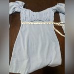 NWT Revolve Rumer Camille Blue Cotton Cut Out Mini Dress Sz Xs Resortwear Cabo Photo 7