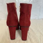 Bamboo  Maroon Velvet‎ Heeled Ankle Boots NEW size 7.5 Photo 1