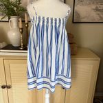 Free People  Striped Blue Pajama Party Tunic Dress Size Small Photo 3