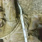 100% Silk Tan Leopard Abstract Anna & Frank Bomber Jacket Size Medium Vintage Photo 9