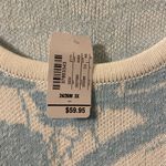 cj banks New‎ NWT  Womens Blue White Floral Scoop Neck Sweater Size 3X $60 Retail Photo 1