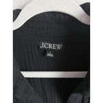 J. Crew Women’s Dress Size Small Black Crinkle Popover Collar Gauzy Relaxed Photo 4