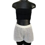 moon&madison NEW Moon & Madison Crotchet Beach Shorts in Cream Size Small Photo 1