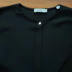 ALC Frank A.L.C. Black Silk Blouse Top Womens Size 4 Cut-Out Back Minimalist Dark Academia Photo 9