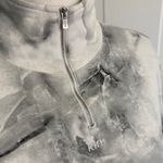 Kith  Gray Marble Women's Cropped 1/4 Zip Sweatshirt Size XS Photo 1