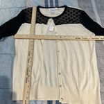 August Silk  women's M Poka dot 1/2 sleeve cardigan NWT Photo 2