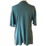 Eileen Fisher  Long Half Sleeve Teal Green Waterfall Open Cardigan Womens MEDIUM Photo 2