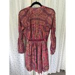 Anthropologie TINY Odetta Paisley Surplice Faux Wrap Mini Dress Pockets XS Photo 6