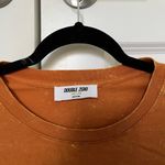 Double Zero NWOT Cropped Mustard Acid Wash Long Sleeve Shirt Photo 2