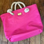 Christian LaCroix large Floral Yellow and Pink rope handle Tote Bag Photo 7