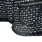 White House | Black Market  Black White Textured Chain Detail‎ Sweater Jacket XS Photo 4